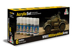 Italeri Military Allied Army Paint Set image