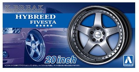 Aoshima 1/24 Rims & Tires - Hybreed Fivesta 20" image