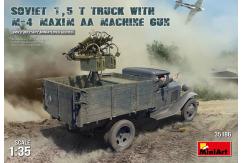 Miniart 1/35 Soviet 1.5T Truck W/Maxim M-4 Mg image