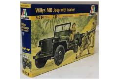Italeri 1/35 Willy's HB Jeep with Trailer image