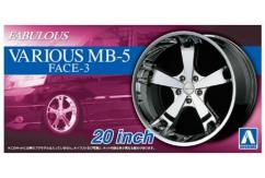 Aoshima 1/24 Rims & Tires - Fabulous Various MB-5 Face-3 20" image