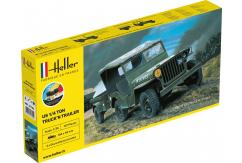 Heller 1/35 US 1/4 Ton Truck 'n Trailer - Starter Kit image