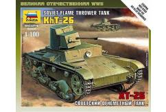 Zvezda 1/100 T-26 Flamethrower Tank image