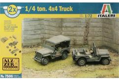 Italeri 1/72 WWII Willys Jeep - Fast Assembly 2 Kits image