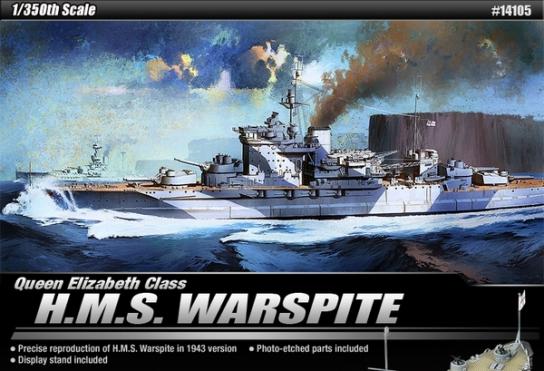 Academy 1/350 H.M.S. Warspite QE Class image