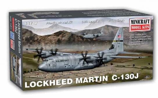 Minicraft 1/144 C-130J Hercules USAF with 2 Decal Options image