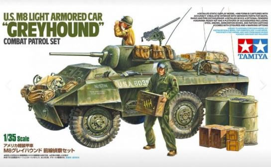 Tamiya 1/35 U.S M8 Armoured Car 'Greyhound' Combat Patrol Set image