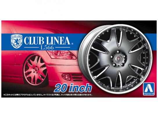 Aoshima 1/24 Rims & Tires - Club Linea L566 20" image