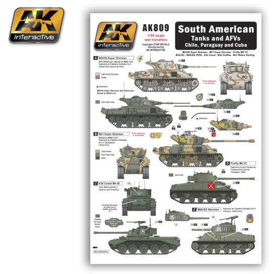 AK Interactive Decals South American Tanks & AFV's image