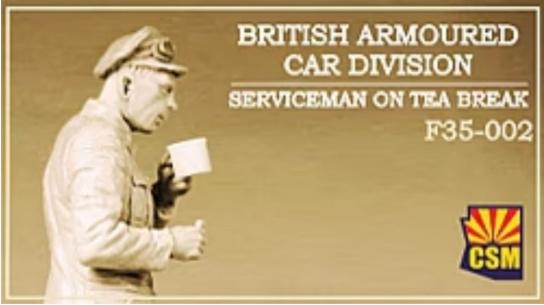 CSM 1/35 British Armoured Car Division Serviceman on Tea Break image