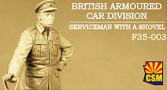 CSM 1/35 British Armoured Car Division Serviceman with a Shovel image