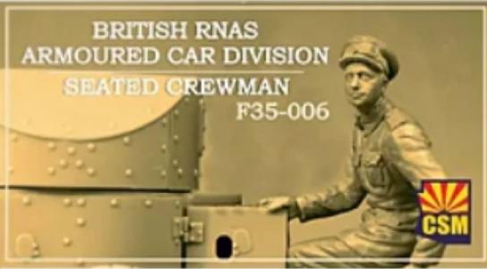 CSM 1/35 British RNAS Armoured Car Division Seated Crewman image