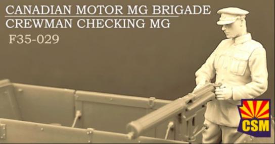 CSM 1/35 Canadian Motor MG Brigade Crewman Checking MG image