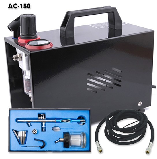 Fengda Encased Air Compressor with Pro Suction Feed Airbrush image