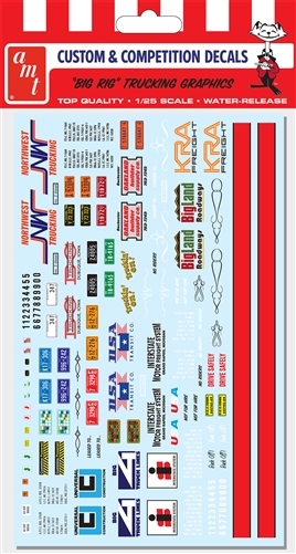 AMT 1/25 Big Rig Trucking Graphics Decals image