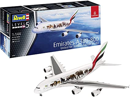 Revell 1/144 Airbus A380-800 Emirates "Wildlife" Livery image