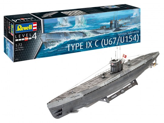 Revell 1/72 German Submarine Type IXC U67/U154 image