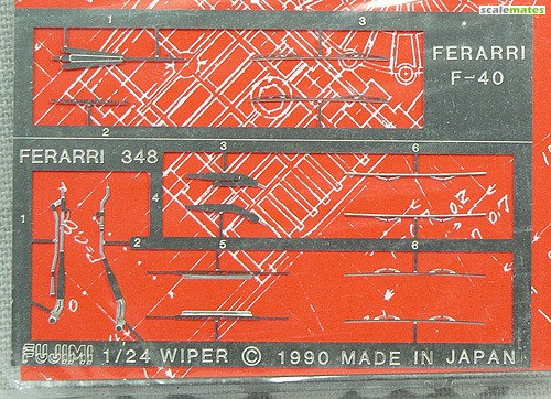Fujimi 1/24 Photo Etch Wiper Set Ferrari F40/348 image