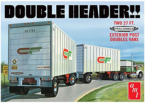 AMT 1/25 "Double Header" Tandem Van Trailers image