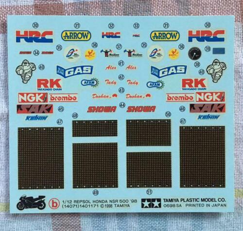 Tamiya 1/12 Honda NSR500'98 Decal Set B image