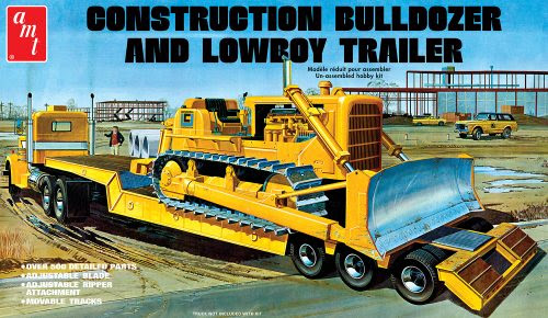 AMT 1/25 Lowboy Trailer & Bulldozer Combo image