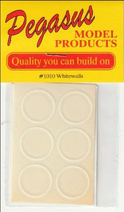 Pegasus Hobbies 1/25 Tire Whitewalls Thin (12 Pack) image