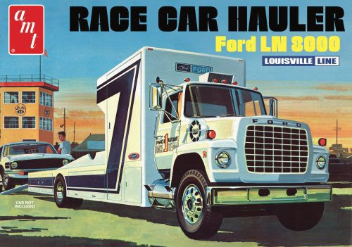 AMT 1/25 Ford LN 8000 Race Car Hauler image