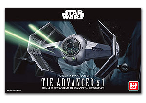 Bandai 1/72 Tie Advanced x1 - Snap Kit image