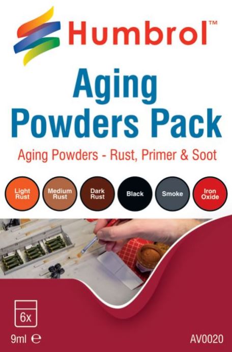 Humbrol Aging Powders Mixed Pack  6 x 9mls image
