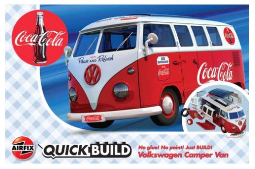 Airfix Coca-Cola Volkswagen Camper Van - Quickbuild image