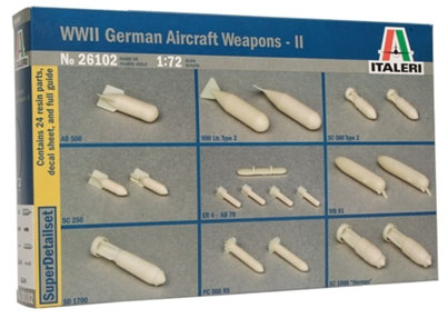Italeri 1/72 WWII German Aircraft Weapons- 2 image