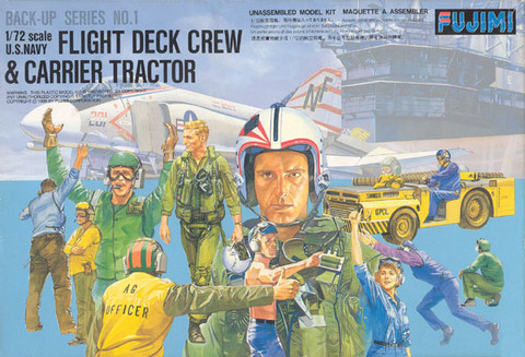 Fujimi 1/72 Flight Deck Crew & MD3 Tractor US Navy image