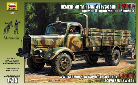 Zvezda 1/35 German Heavy Cargo Truck L500A image