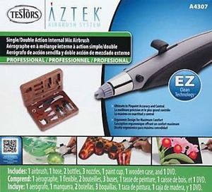 Testors Aztek Professional Double Action Internal Mix Airbrush Set image
