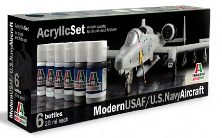 Italeri Modern USAF US Navy Aircraft Paint Set image