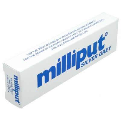 Milliput Super Fine Silver Grey Epoxy Putty image