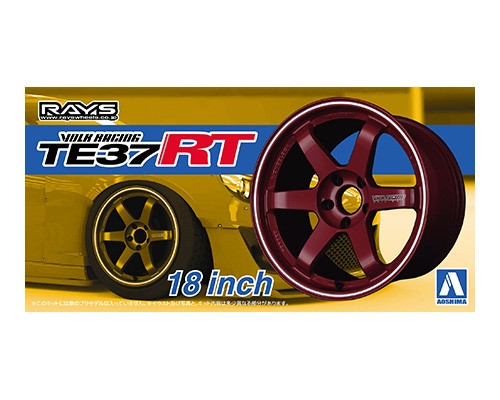 Aoshima 1/24 Rims & Tires - Volk Racing TE37RT 18" image