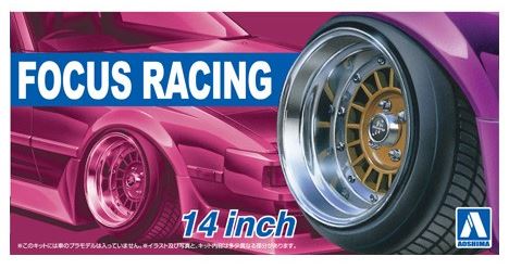 Aoshima 1/24 Rims & Tires - Focus Racing 14" image
