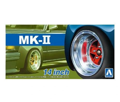 Aoshima 1/24 Rims & Tires - Mark II 14" image