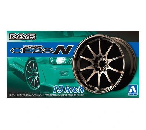 Aoshima 1/24 Rims & Tires - Volk Racing CE28N 19" image