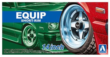 Aoshima 1/24 Rims & Tires - Equip Short-Rim 14" image