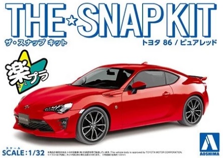 Aoshima 1/32 Toyota 86 Pure Red Snap Kit image