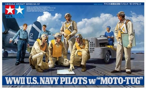 Tamiya 1/48 WWII USN Pilots with "Moto-Tug" image