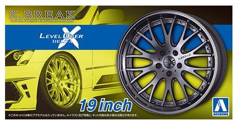 Aoshima 1/24 Rims & Tires - Level Over Delta 19" image