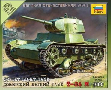 Zvezda 1/100 Soviet Light Tank T-26 image