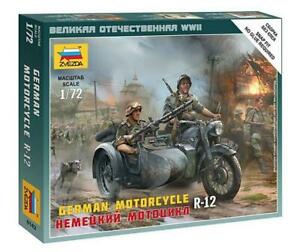 Zvezda 1/72 German Motorcycle R-12 image