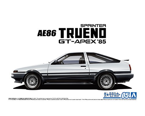 Aoshima 1/24 Toyota AE86 Sprinter Trueno GT-Apex 1985 image