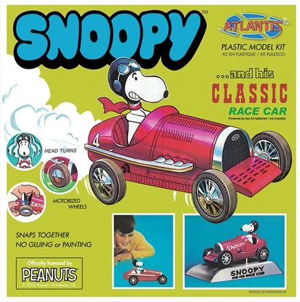 Atlantis Snoopy and Classic Race Car Motorized Snap Model image