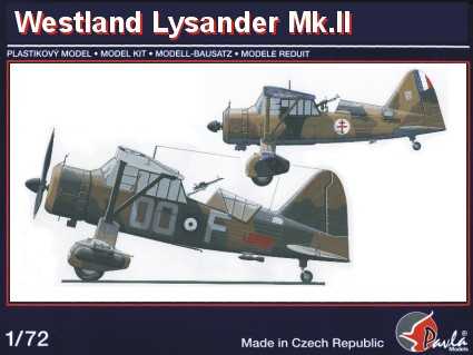 Pavla Models 1/72 Westland Lysander Mk.II image