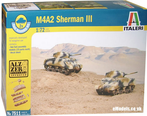 Italeri 1/72 M4A2 Sherman III image